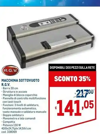Rgv macchina sottovuoto