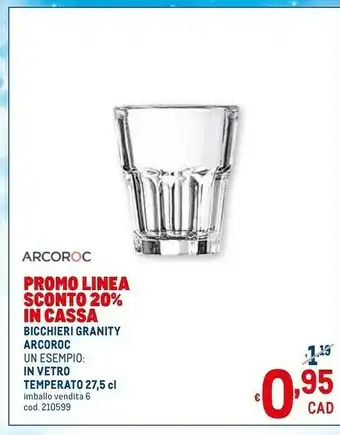 Metro Bicchieri granity offerta