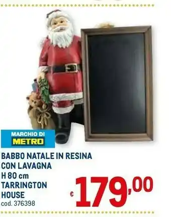 Metro Marchio di metro babbo natale in resina con lavagna offerta