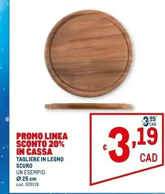 Metro Tagliere in legno scuro offerta