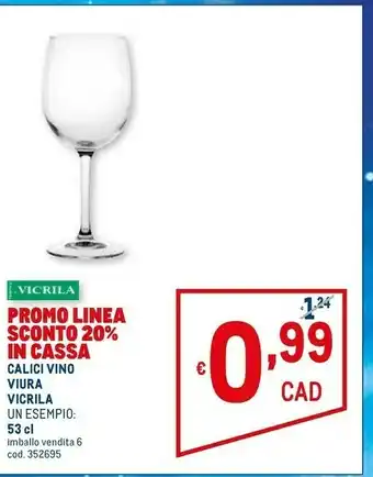 Metro Calici vino viura vicrila offerta