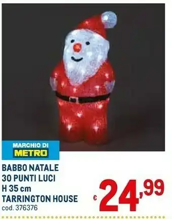 Metro Babbo natale 30 punti luci h 35 cm tarrington house offerta