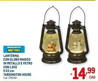 Metro Marchio di metro lanterna con globo magico in metallo e vetro offerta