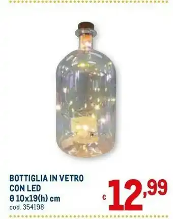 Metro Bottiglia in vetro con led offerta