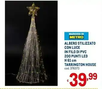 Albero stilizzato con luce in filo di pvc