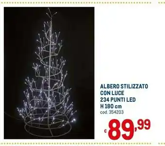 Metro Albero stilizzato con luce offerta