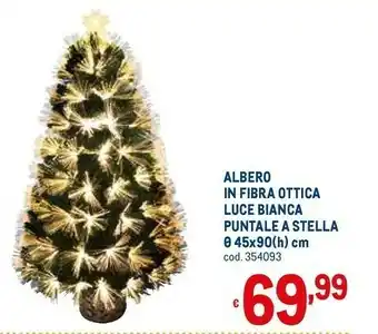 Metro Albero in fibra ottica luce bianca offerta