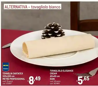 Metro Tovaglioli cartatex offerta