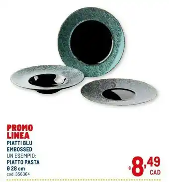 Metro Promo linea piatti blu embossed offerta