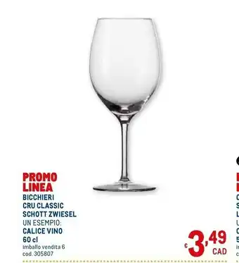 Metro Schott zwiesel bicchieri cru classic offerta