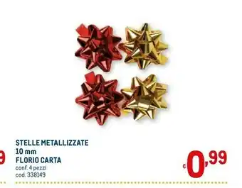 Florio carta stelle metallizzate 10 mm