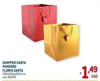 Metro Florio carta shopper carta pandoro offerta