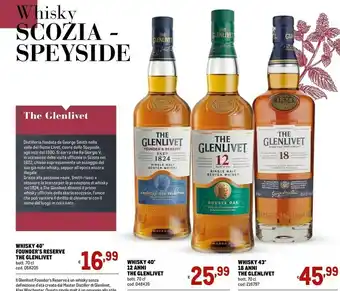 Metro The glenlivet whisky 40 founder's reserve offerta