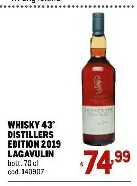 Metro Lagavulin whisky 43 distillers edition 2019 offerta