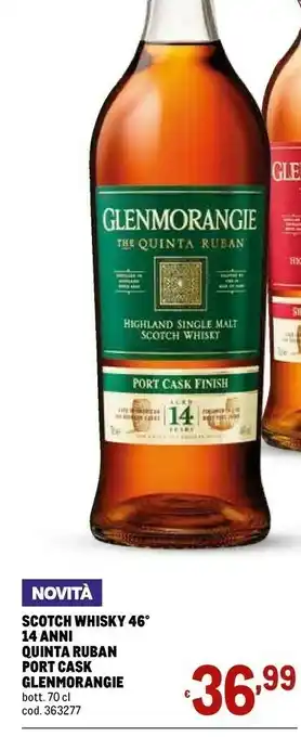 Metro 14 anni 46 scotch whisky 700 ml offerta