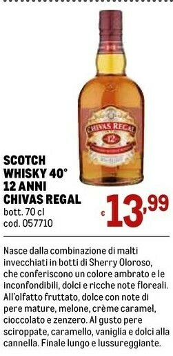 Metro Regal 12 0.7l blended whisky offerta