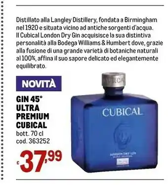 Cubical gin 45 ultra premium
