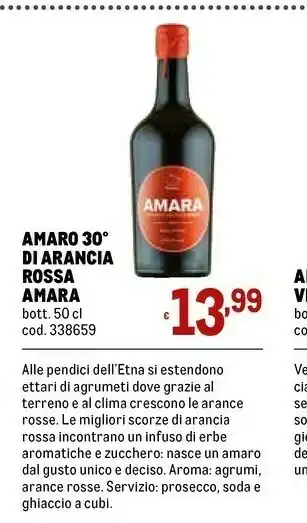 Amara amaro 30 di arancia rossa