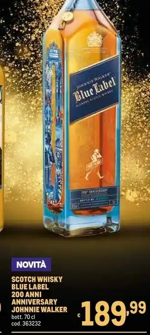 Metro Black label scotch whisky offerta