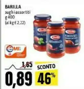 Emi Supermercati Barilla sughi offerta