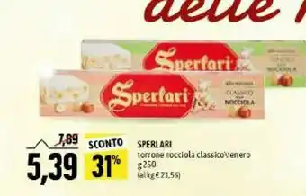 Emi Supermercati Torrone classico alla nocciola 250 g(ml) offerta