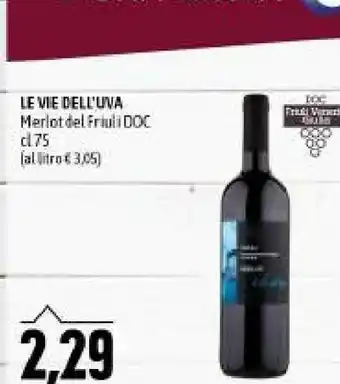 Emi Supermercati Le vie dell'uva merlot del friuli offerta