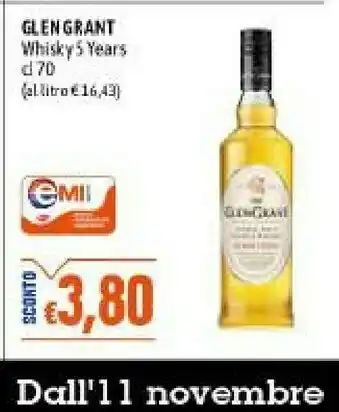 Glen grant whisky 5 years