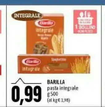 Emi Supermercati Integrale spaghetti nr. 5 500 g pasta lunga offerta