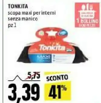Emi Supermercati Tonkita scopa maxi per interni senza manico offerta