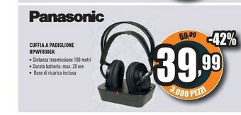 Unieuro Cuffia a padiglione rp wf830ek offerta