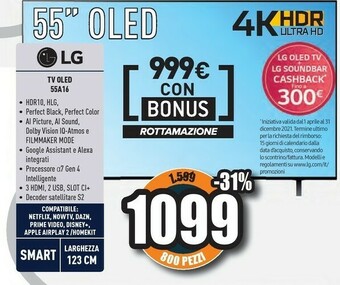 Unieuro Tv oled 55a16 offerta