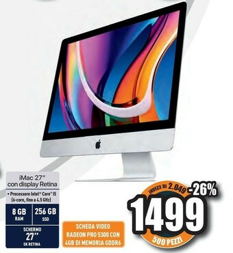 Unieuro Imac 27" con display retina offerta