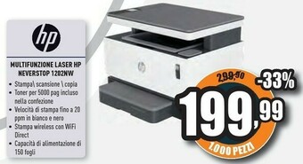 Unieuro Neverstop laser 1202nw a4 600 x 600 dpi 21 ppm wi-fi offerta