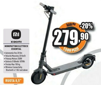 Unieuro Monopattino elettrico essential offerta