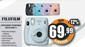 Unieuro Instax mini 11 62 x 46 mm blu offerta