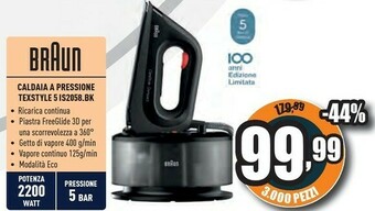 Unieuro Is 2058 bk 2200 w 1,3 l eloxalplus soleplate nero offerta