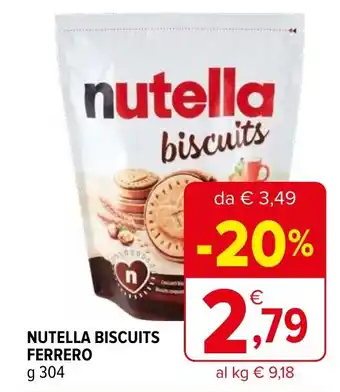 Iperal Nutella biscuits ferrero offerta