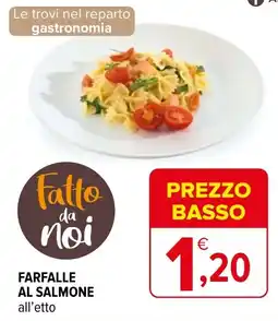 Iperal Farfalle al salmone offerta