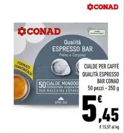 Conad City Cialde per caffè qualità espresso bar CONAD offerta