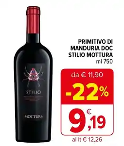 Iperal Primitivo di manduria doc stilio mottura offerta