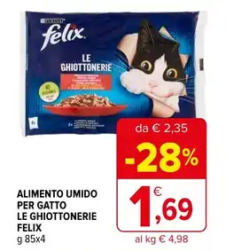 Iperal Alimento umido per gatto le ghiottonerie felix offerta
