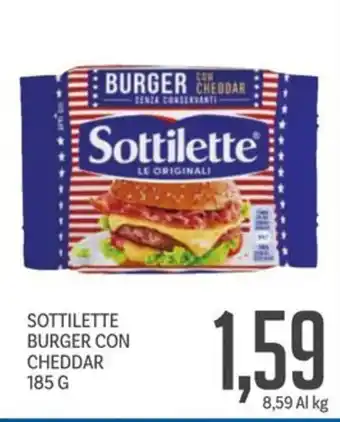 Supermercati Piccolo Sottilette burger con cheddar offerta