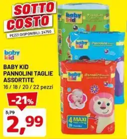 DPiù Baby kid pannolini taglie assortite offerta