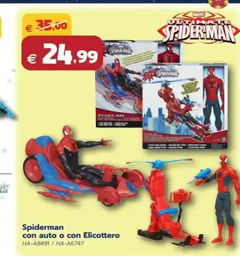 Giokids Spiderman con auto o con elicottero offerta