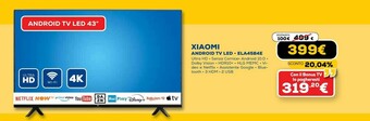 Euronics Android tv led ela4584e offerta