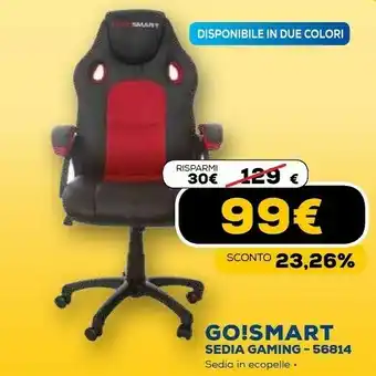 Euronics Sedia gaming 54814 offerta