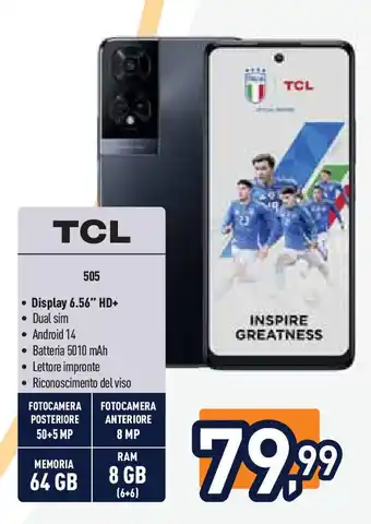 Unieuro TCL 505 offerta