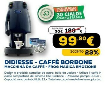Euronics Frog superficie piana macchina per caffè con capsule 2 l semi-automatica offerta