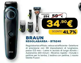 Euronics Bt5240 regolabarba uomo, rifinitore e tagliacapelli con 39 impostazioni di lunghezza offerta