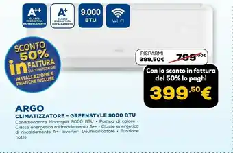 Climatizzatore greenstyle 9000 btu